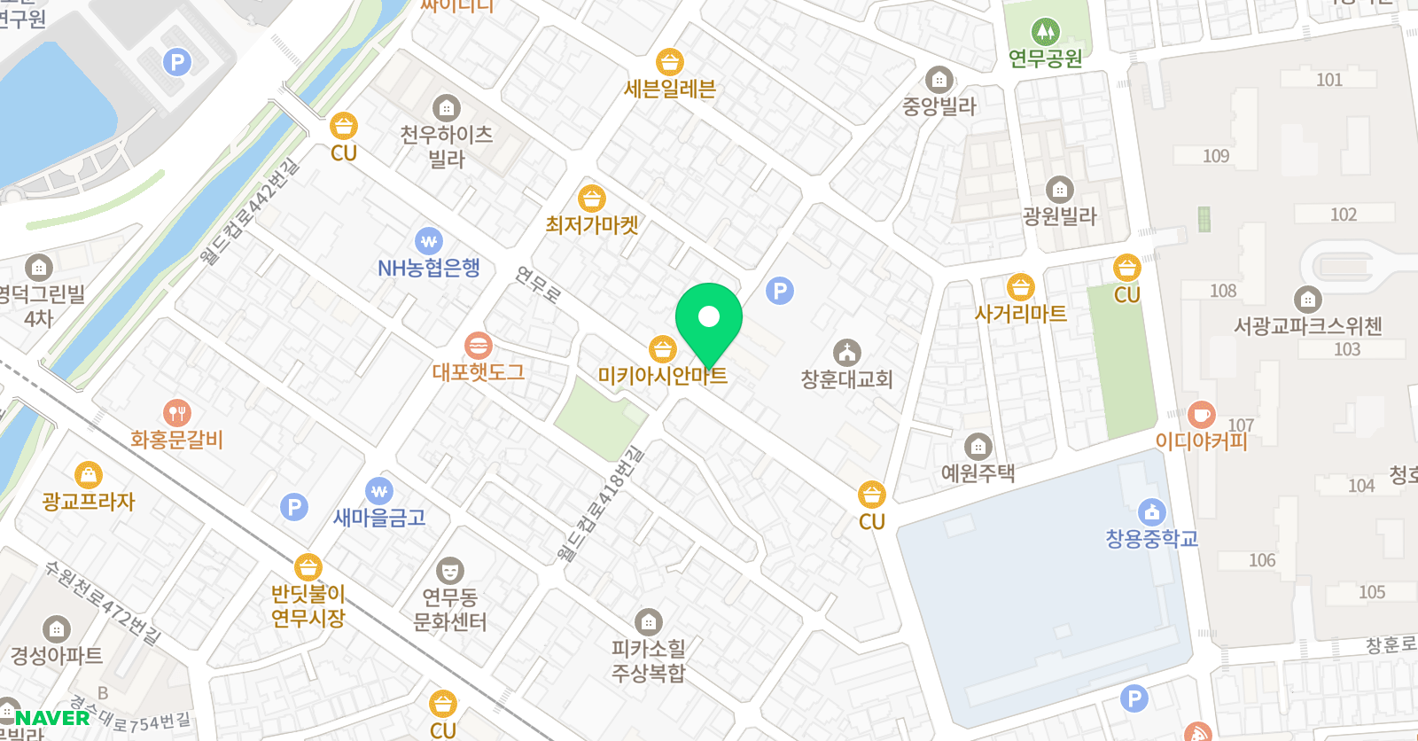 동시대화실 위치