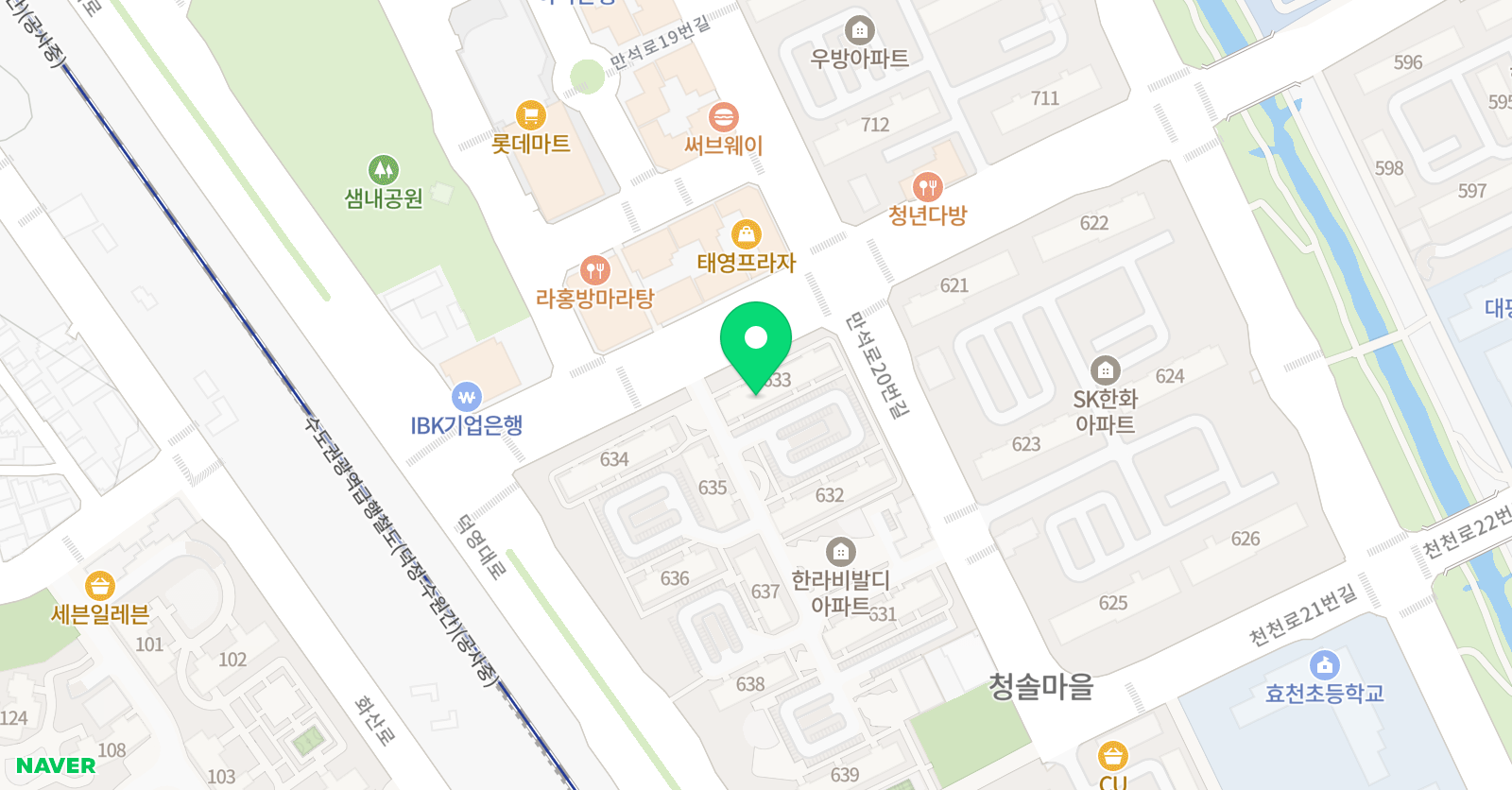 기탄 사고력교실 청솔마을한라비발디점 위치
