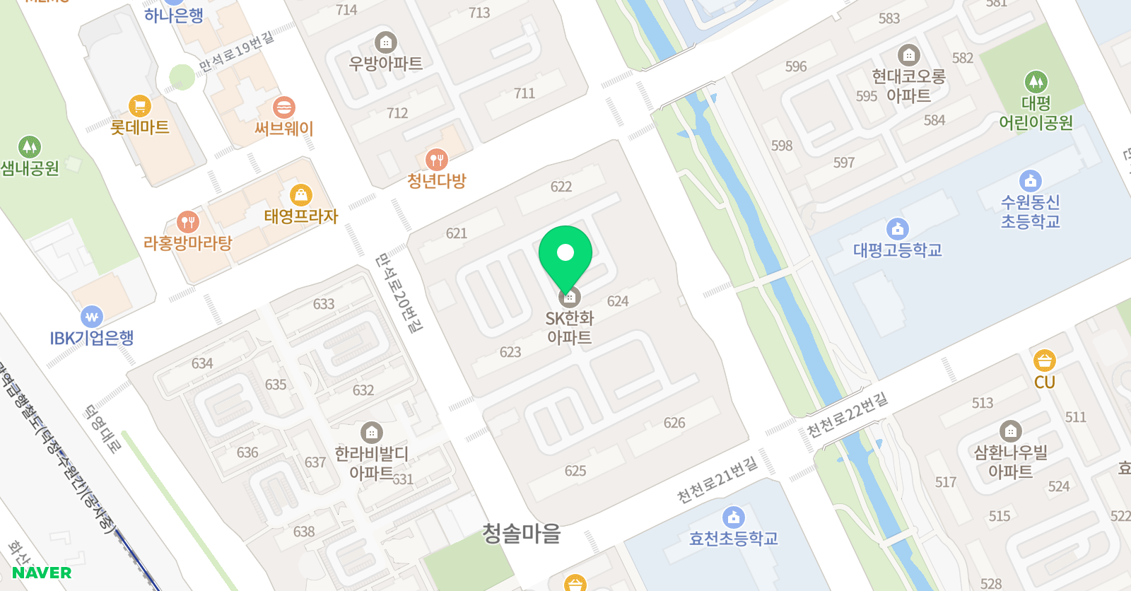 정자효천 수학교습소 위치