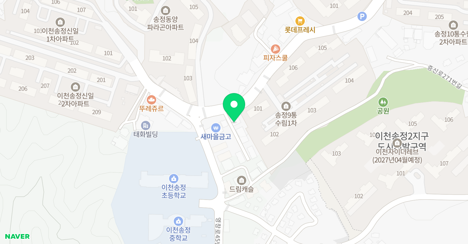 더탑종합예술아카데미 이천송정점 위치