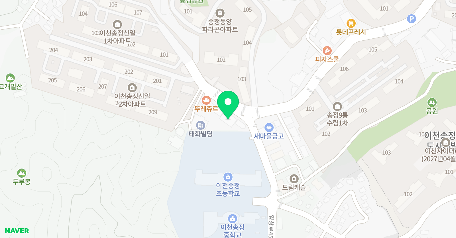 스마트해법 수학 이천송정점 위치