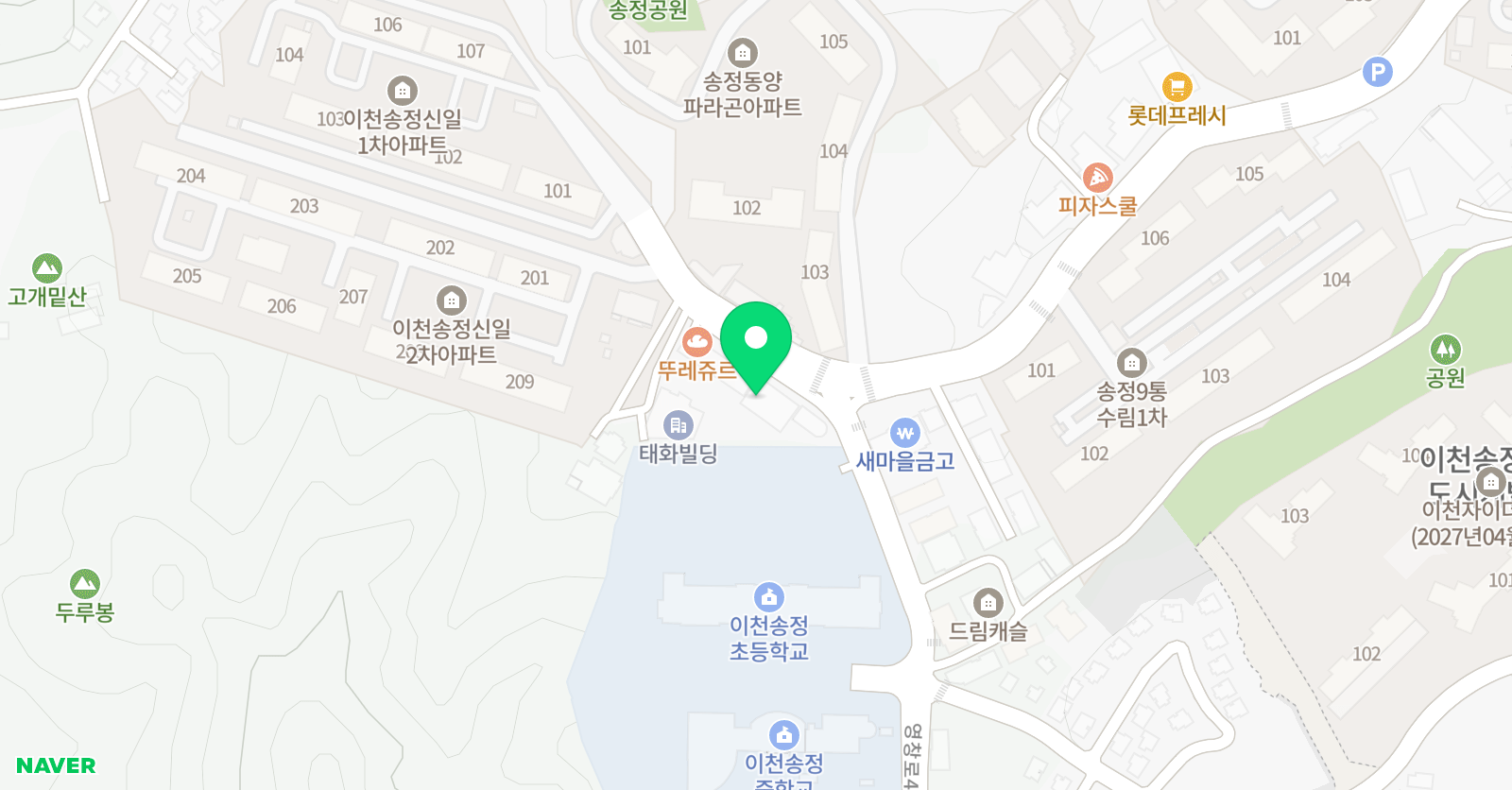 뮤엠 영어 송정달님캠퍼스 위치