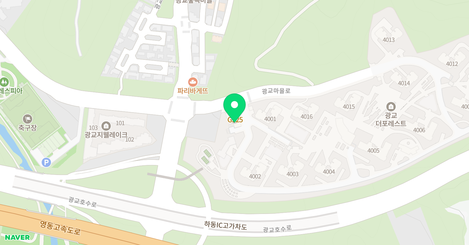 뮤엠 영어 광교40단지점 위치