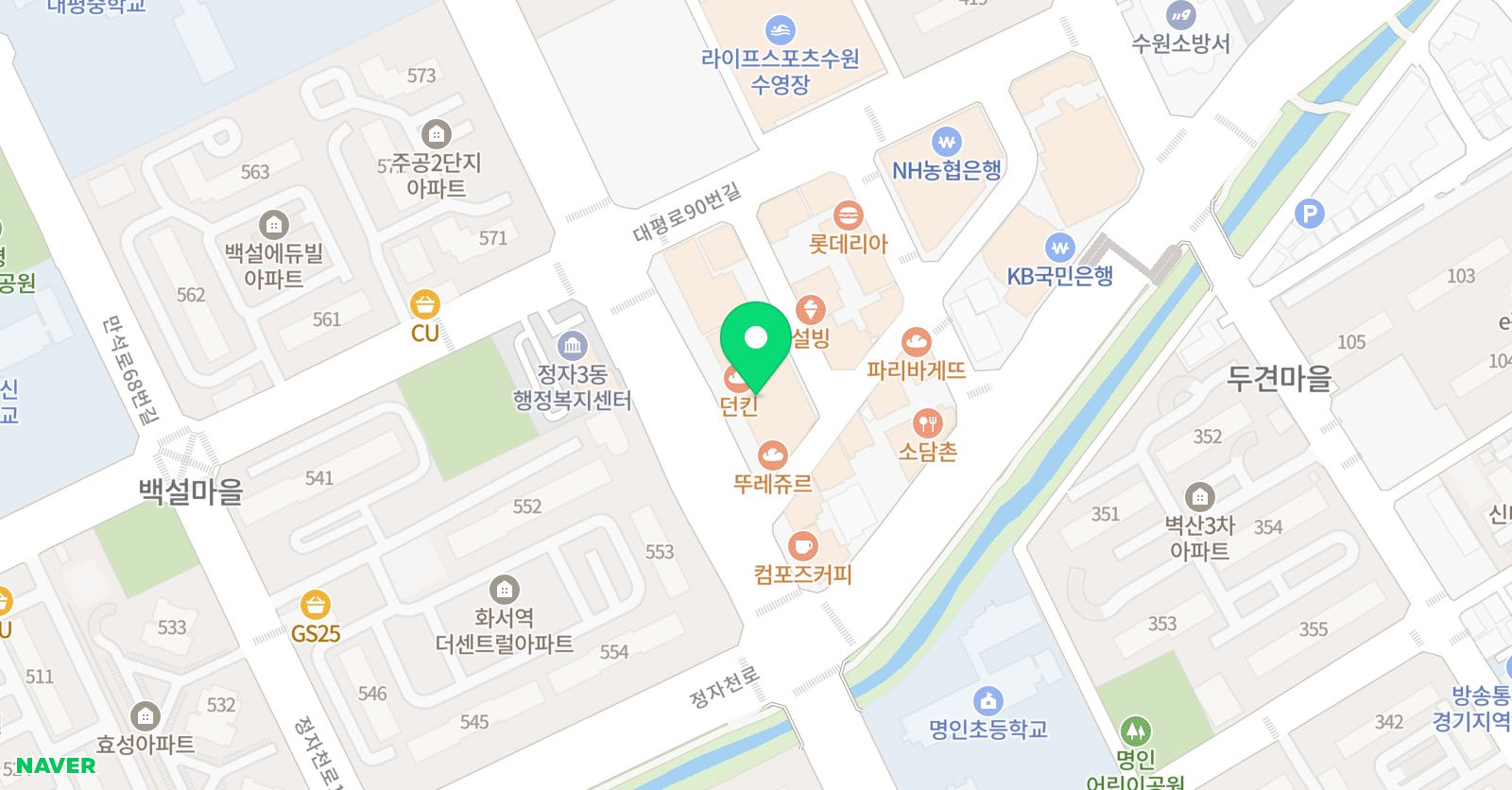 튼튼영어마스터클럽 영어 수원정자제1MC 위치