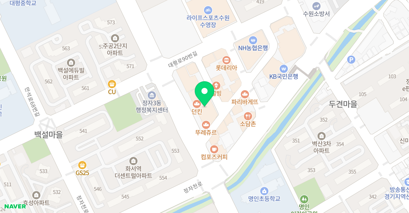 DYB최선 어학원 수원 위치