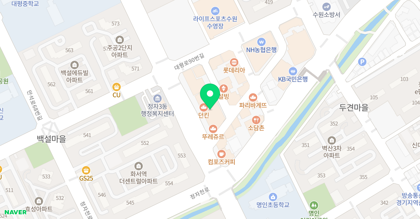 튼튼영어베이비리그 경기수원체험센터 위치
