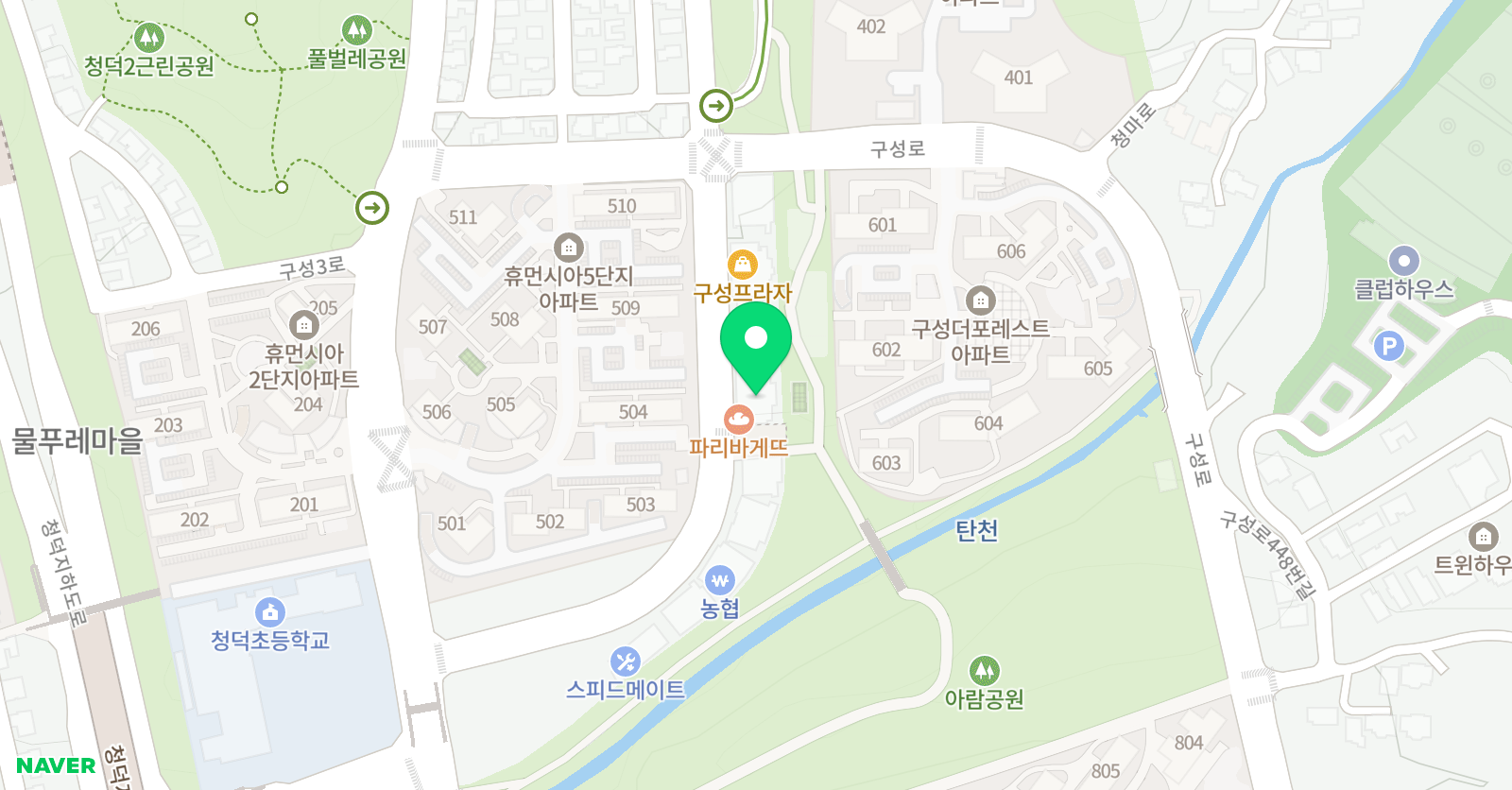 청덕더올림 국어수학학원 위치