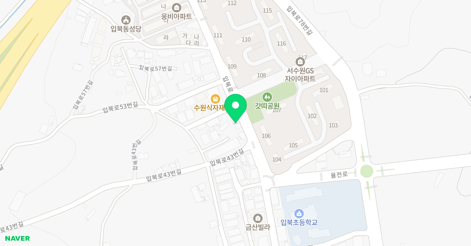 앨리스 영어학원 입북점 위치