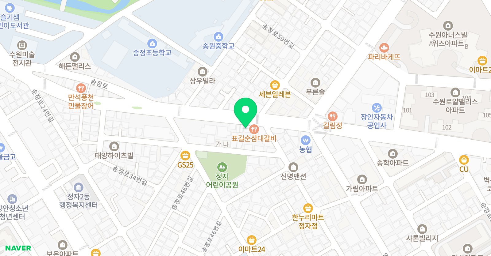 뮤엠 영어 송정점 위치