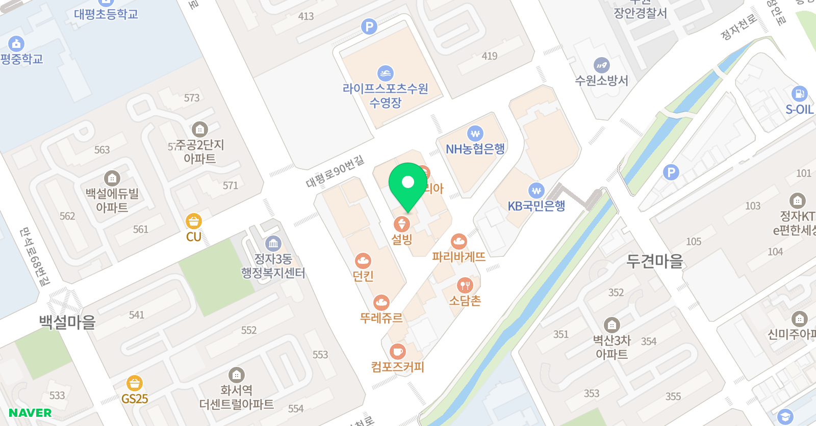 와이즈만 영재교육 북수원센터 위치