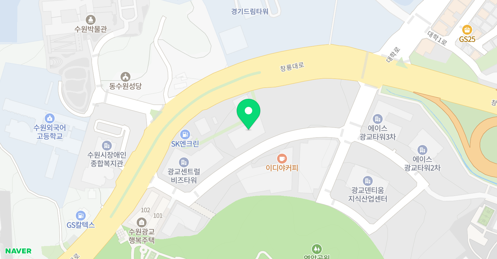 지웨이브 광교 위치