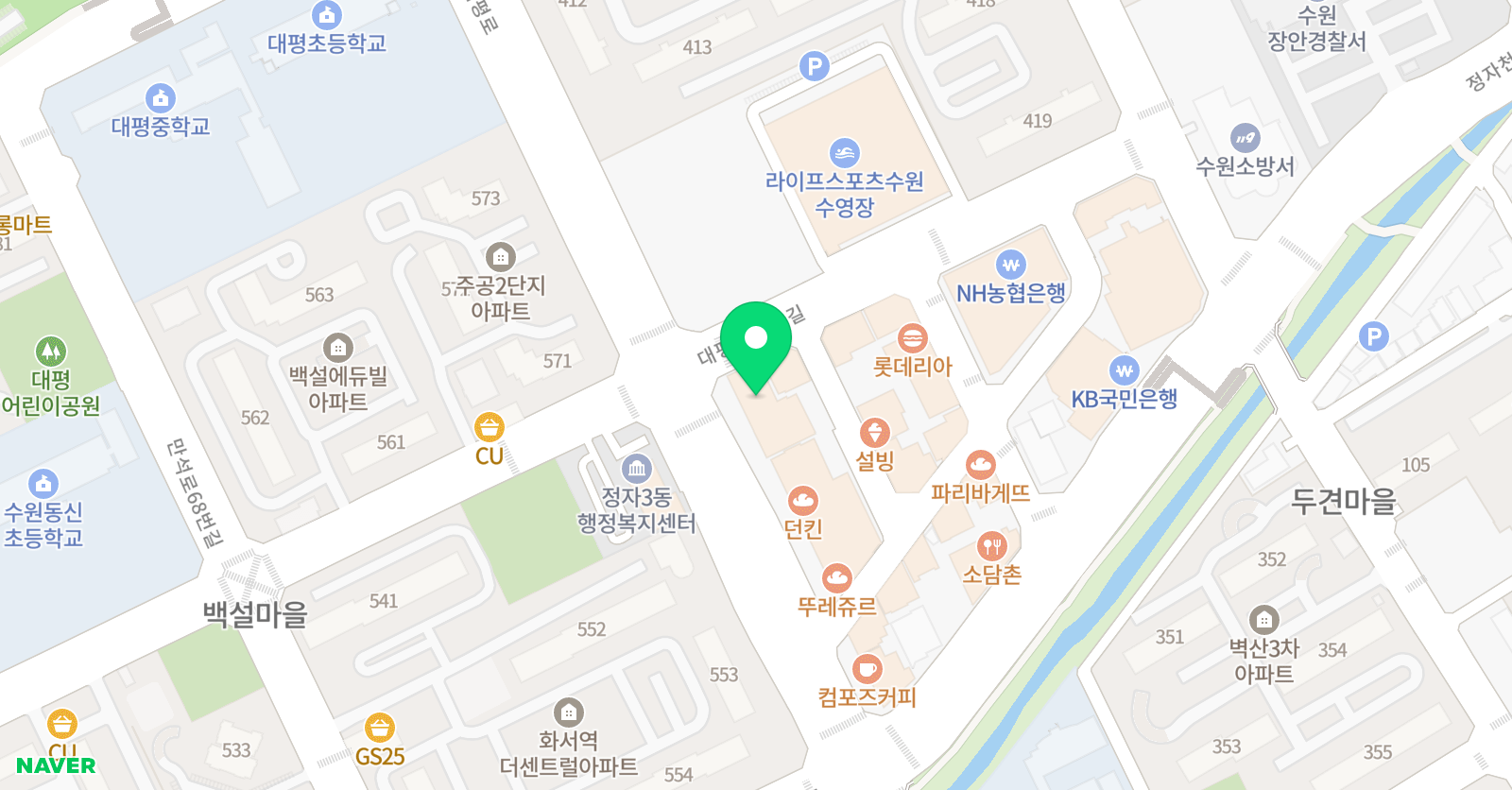 이엔엠 영어학원 장안캠퍼스 위치