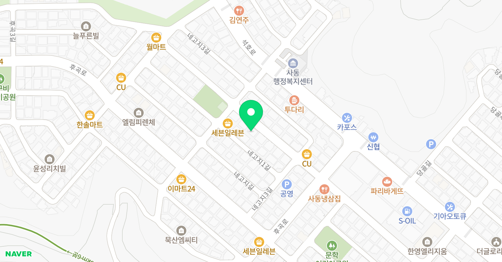 석호 창조태권도 위치