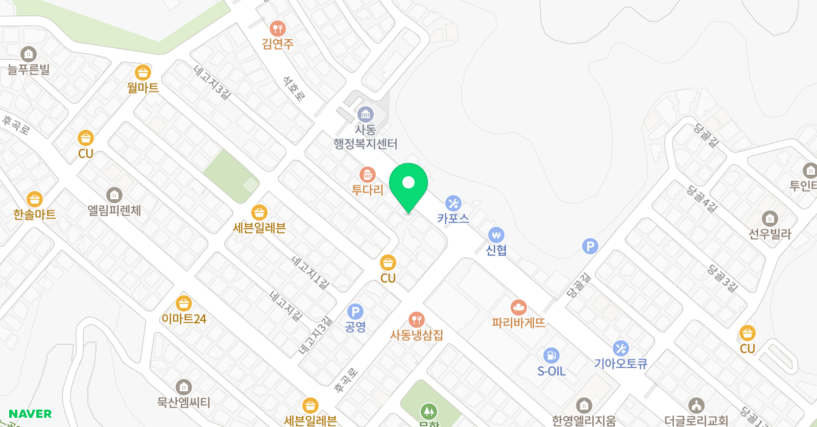 오르다 영수학원 위치
