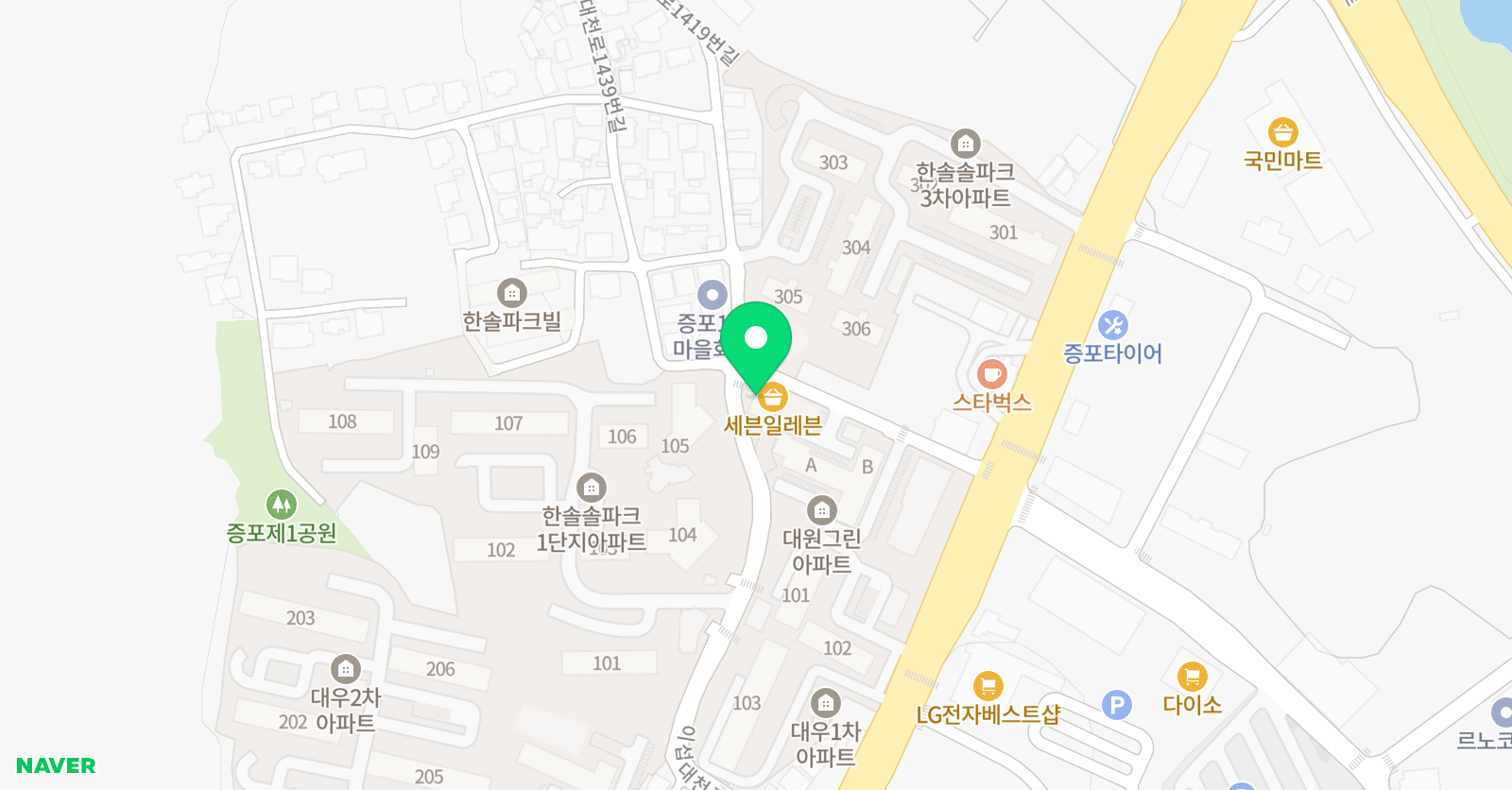 토킹스타 이천증포 지사직영점 위치