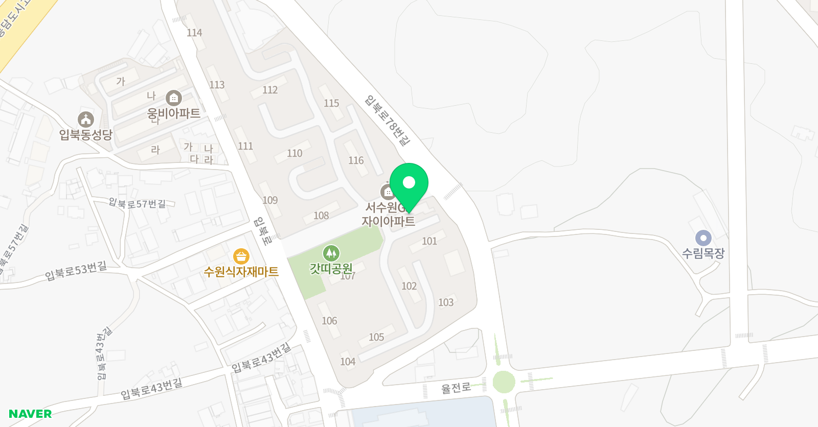 3030 영어 입북서수원자이러닝센터 위치