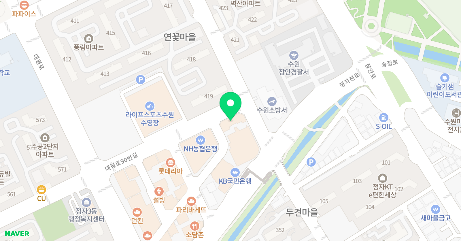 수쌤이관 영어학원 위치
