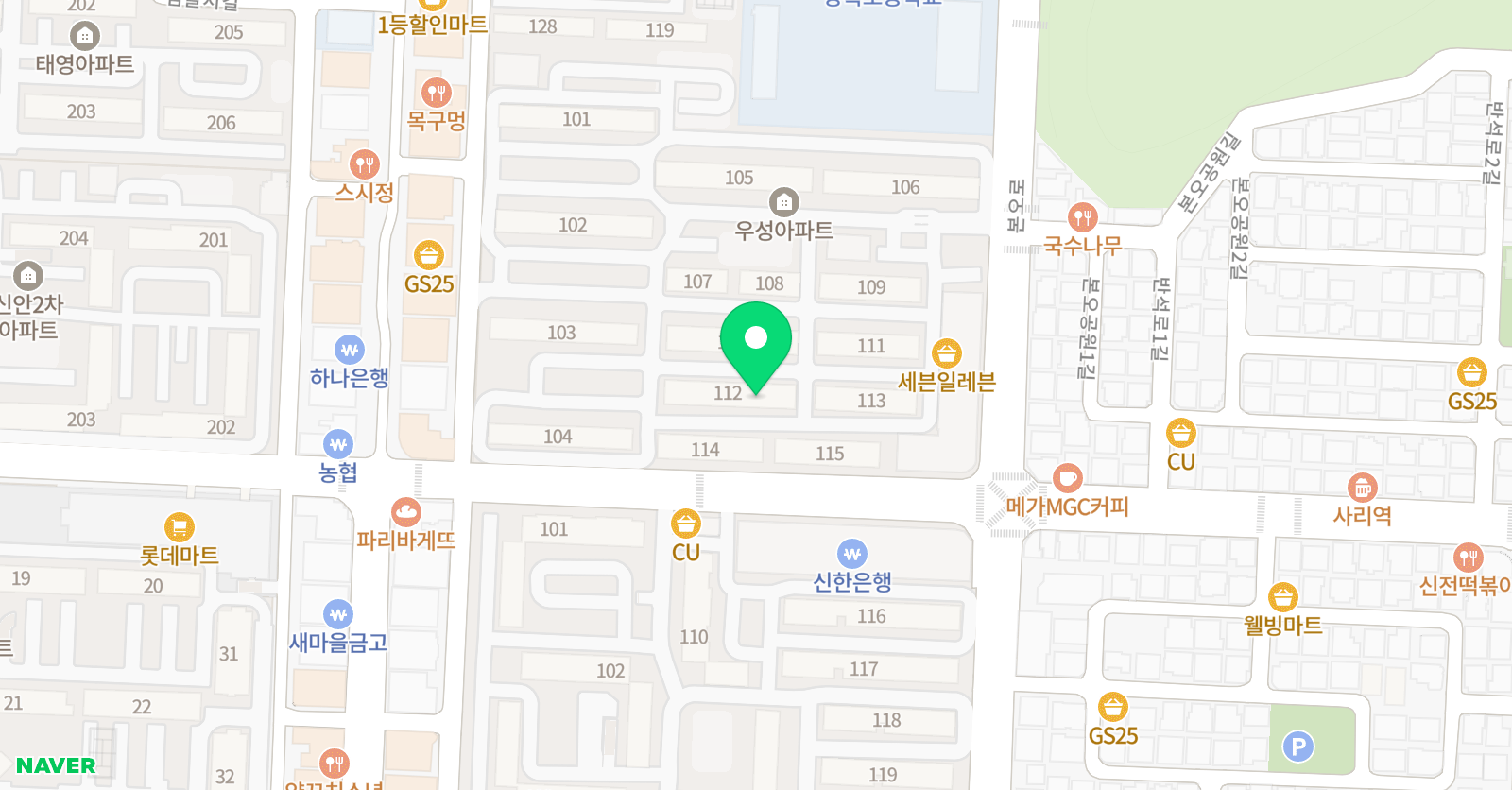 스마트해법 수학 본오우성점 위치