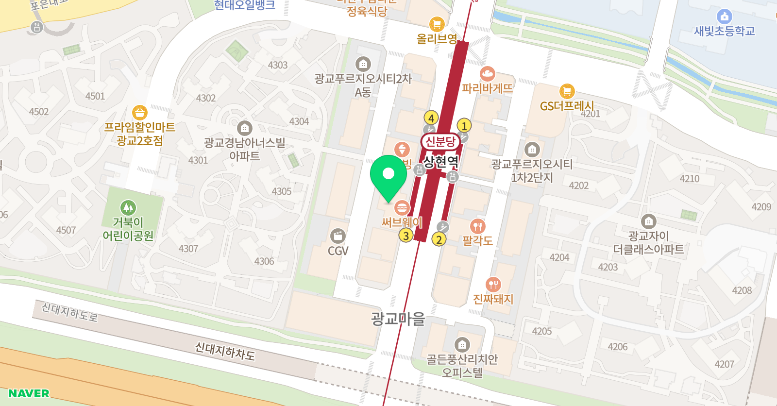 에듀플렉스 상현역점 위치