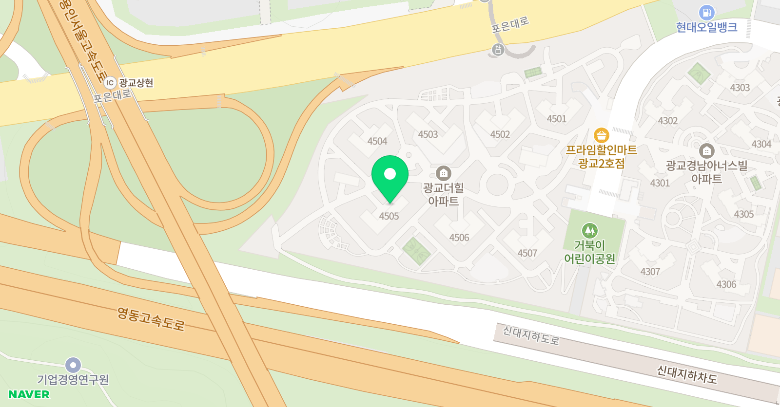 스마트해법 수학 광교마을45단지점 위치