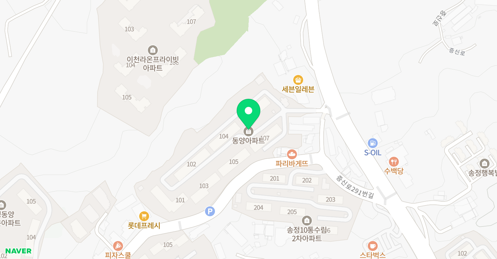 잉글리시가든 영어 위치