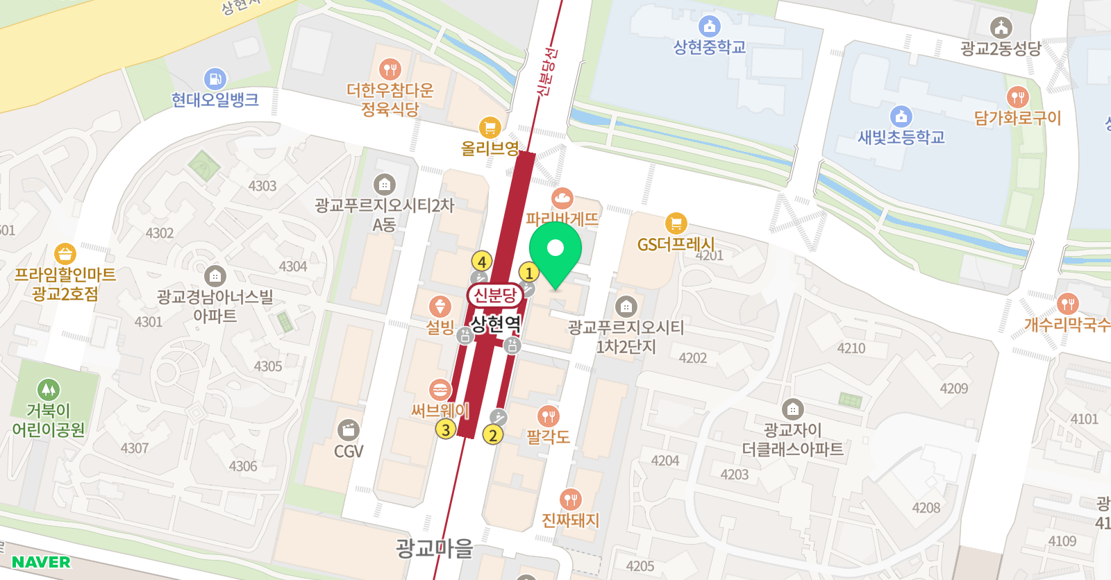 1등의습관학원 위치