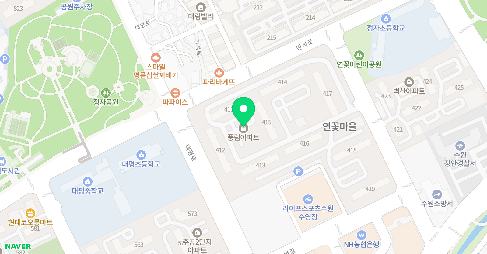 셀파 수학 정자풍림 수학교습소 위치