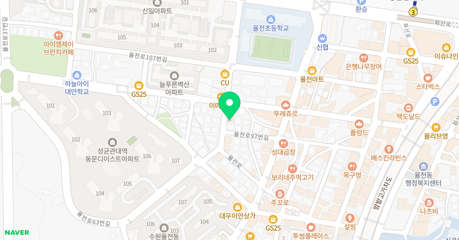 눈높이예스클래스 율전점 위치