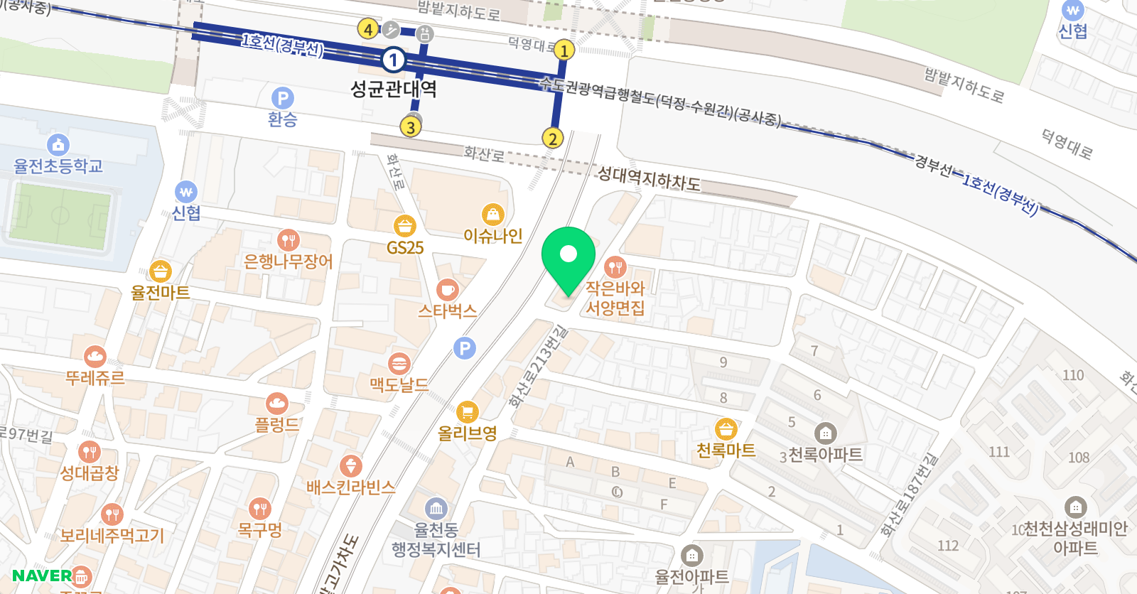 액터스팩토리 연기학원 수원점 위치