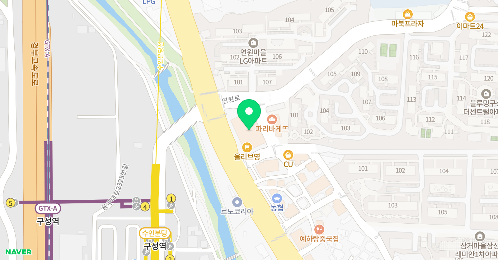 쎈스 미술학원 구성캠퍼스 위치