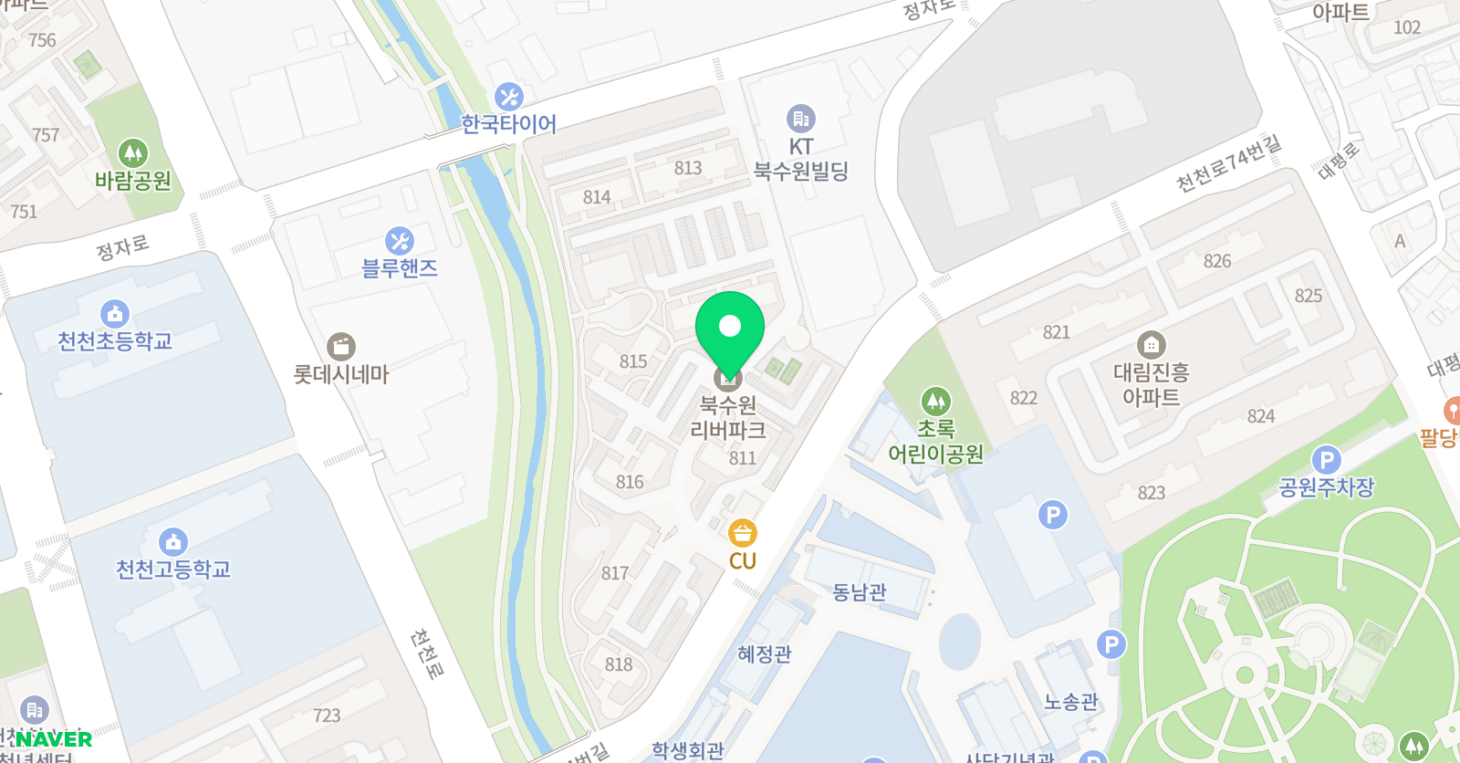 푸르넷공부방 천천점 위치