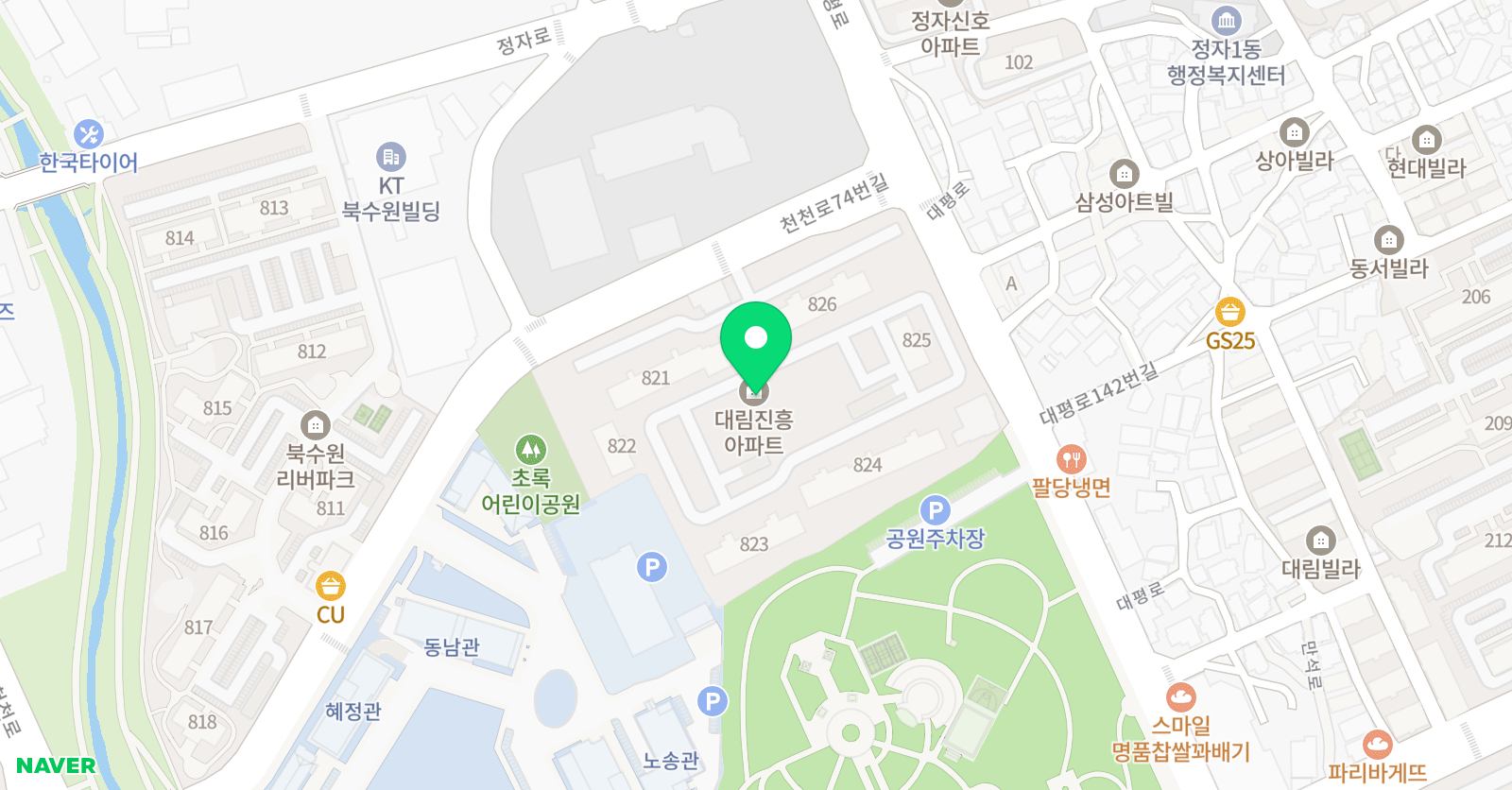스마트해법 수학학원 정자대림진흥점 위치