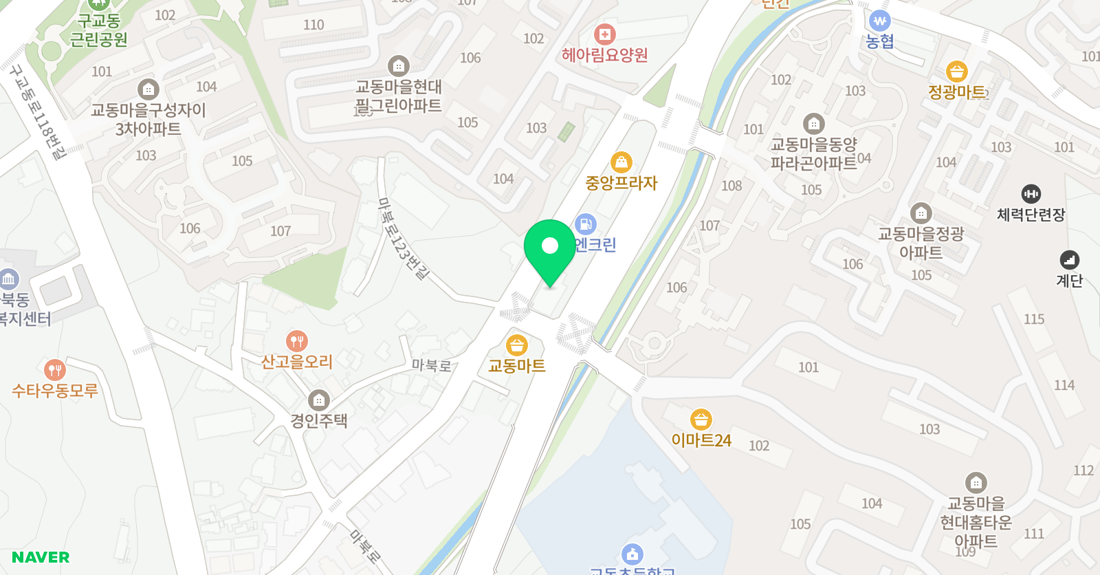 윤선생 우리집앞 영어교실 교동점 위치
