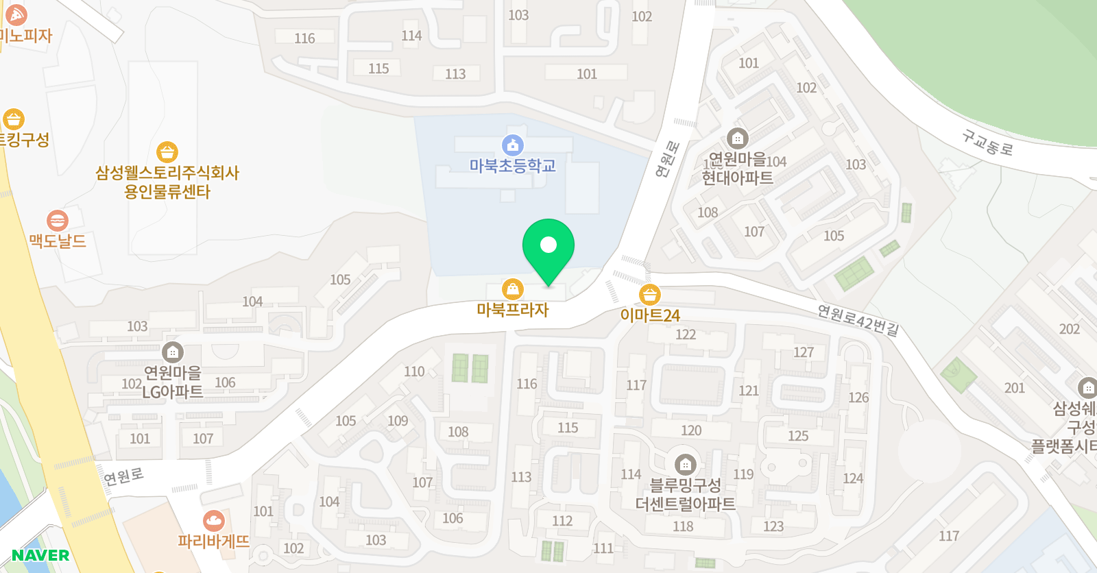 경희대푸른하늘 태권도 위치