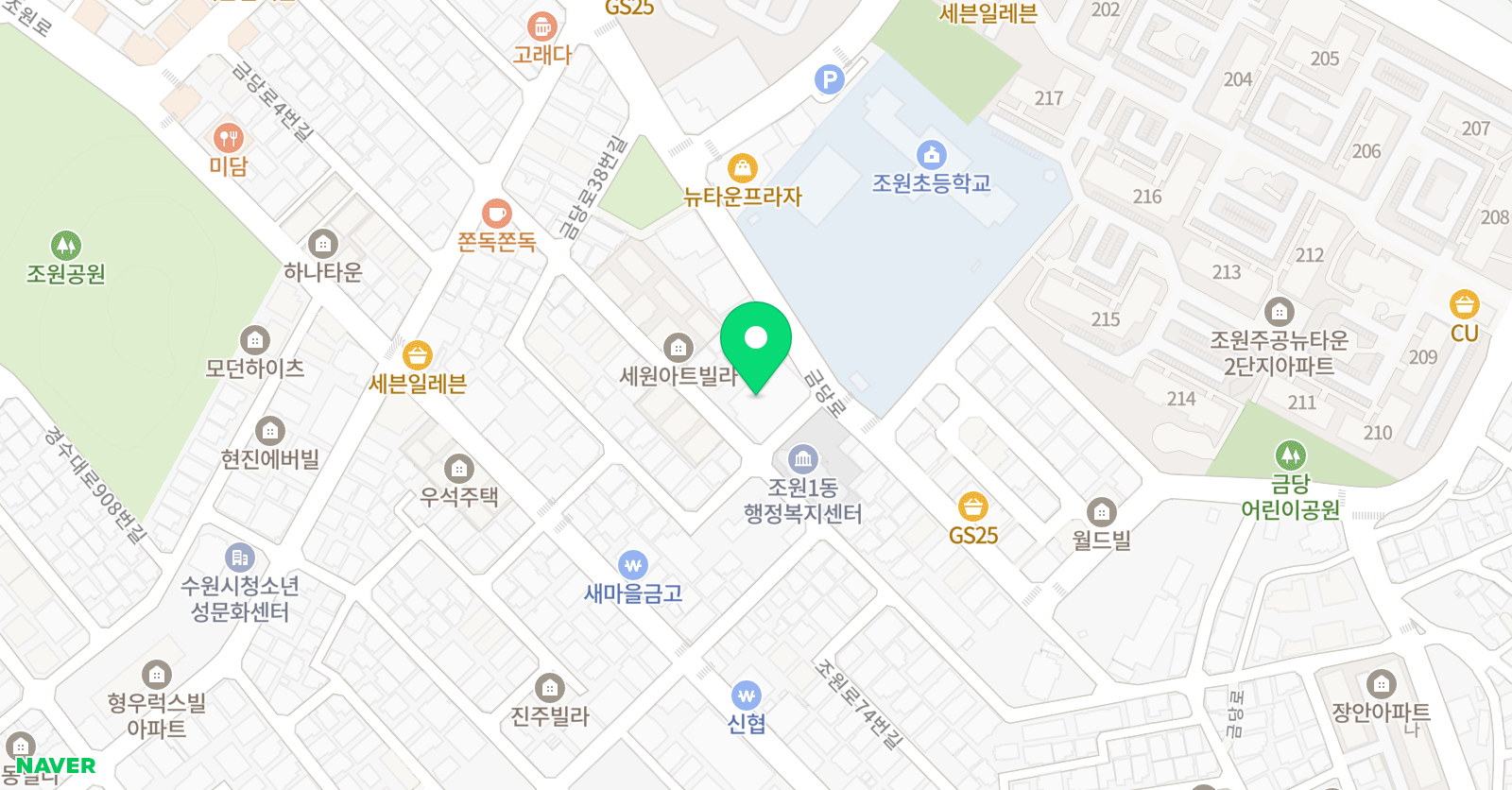 키즈석사 태권도장 위치