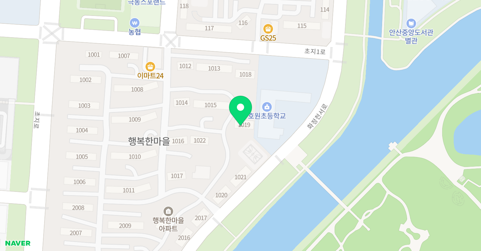 빨간펜 수학의달인 행복한마을점 위치