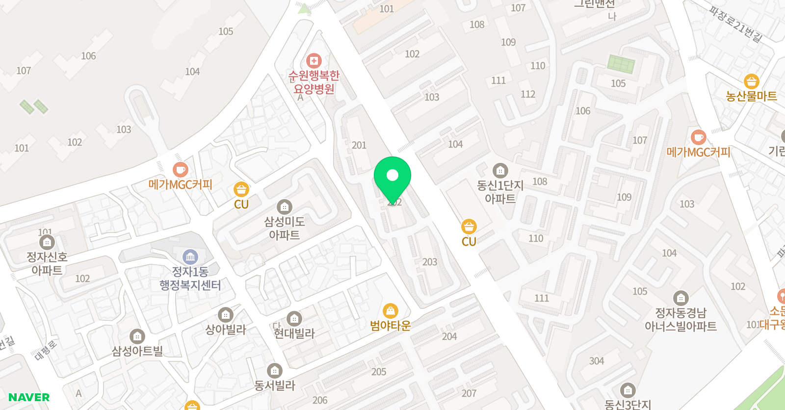 뮤엠 영어 정자1NEST점 위치