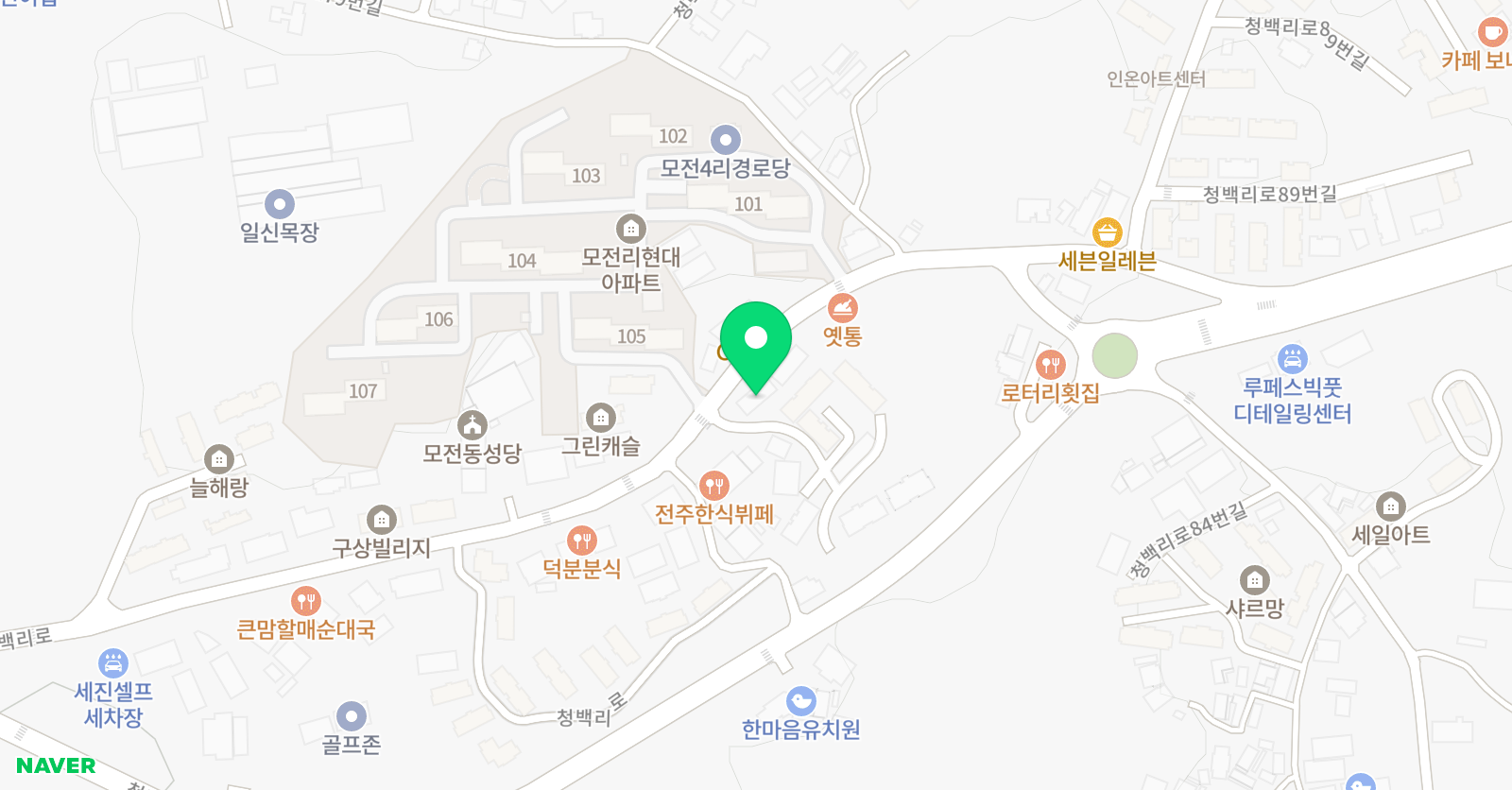미래엔 영어수학 모전학원 위치
