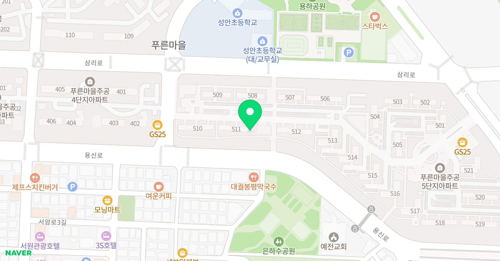 셀파우등생교실 푸른마을5단지점 위치