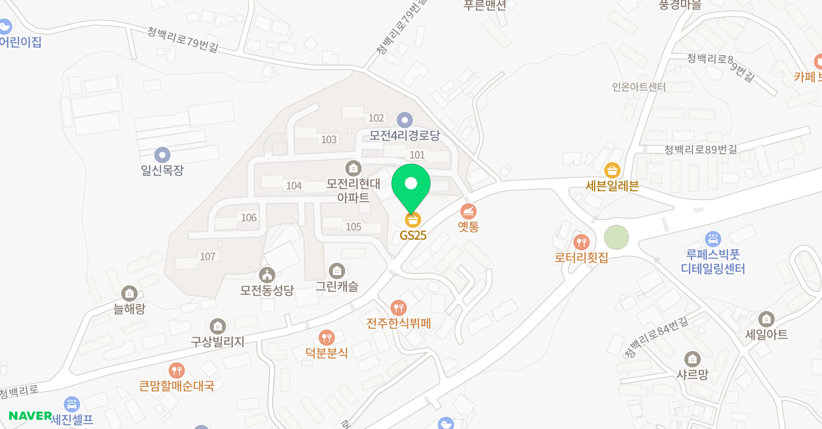 그림동산 미술 한솔 영어수학학원 위치