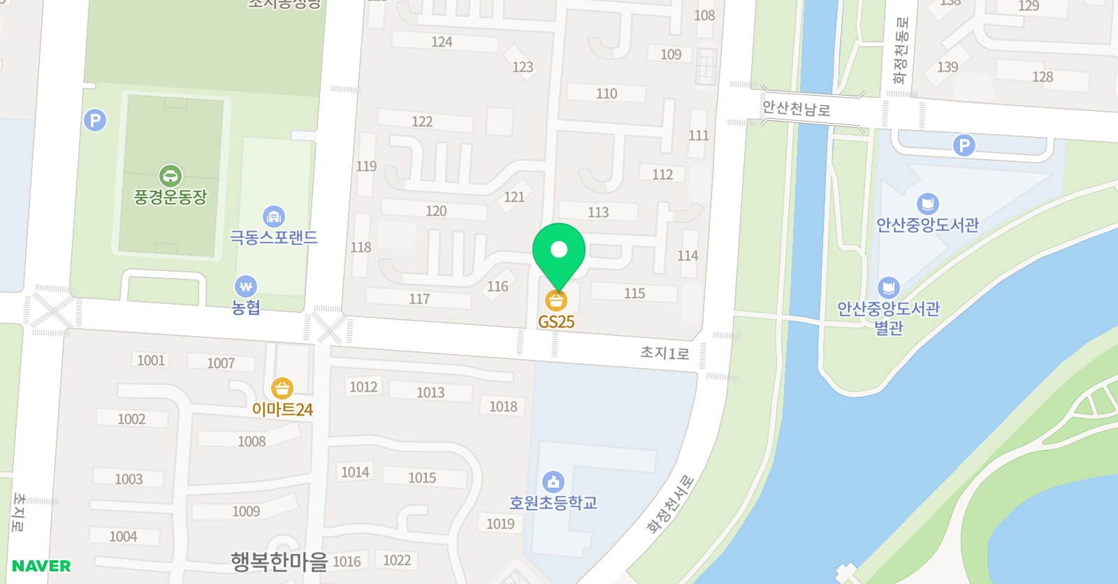 YBM 잉글루 안산초지캠퍼스 위치