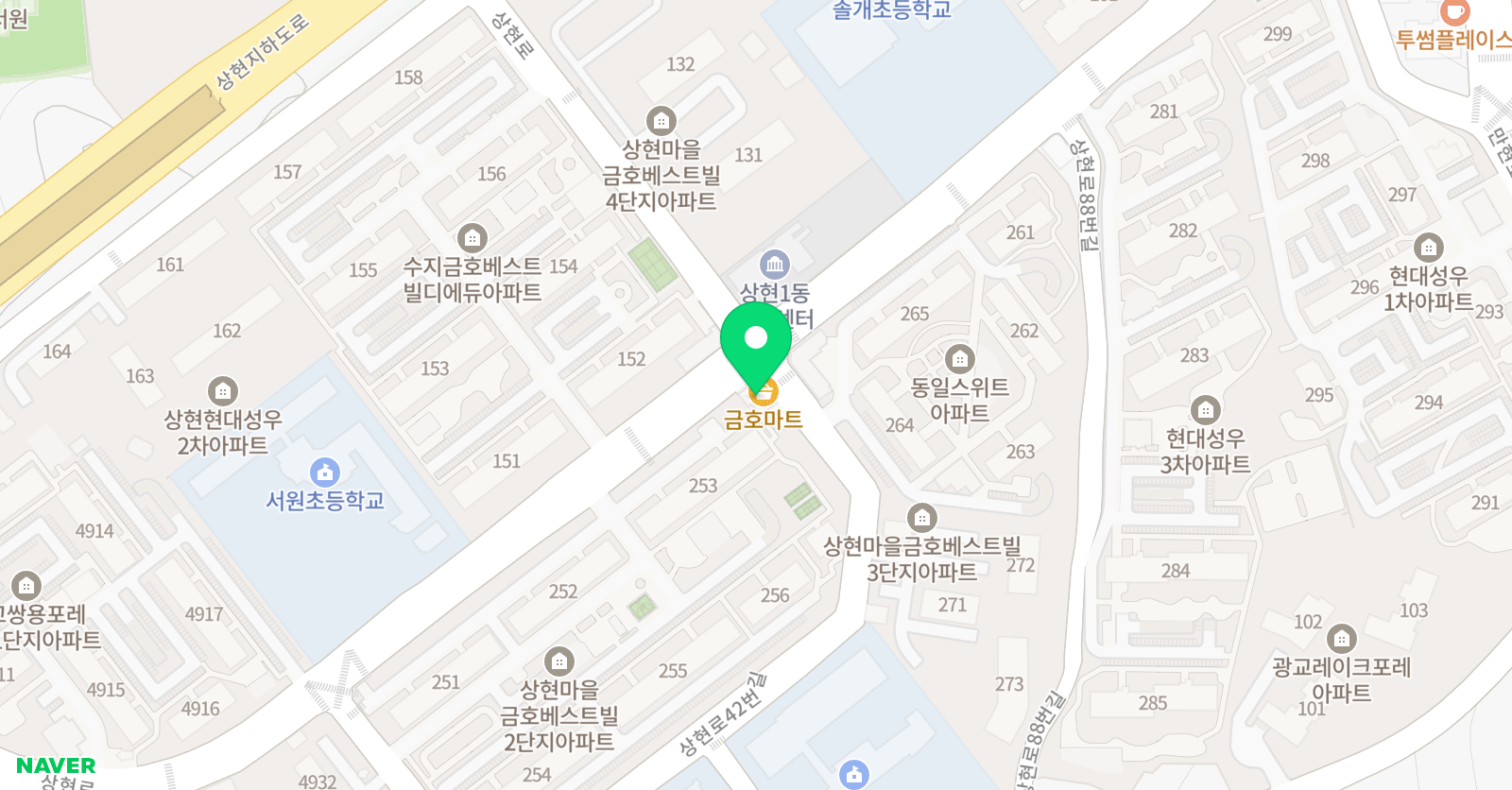 상현푸르넷학원 위치