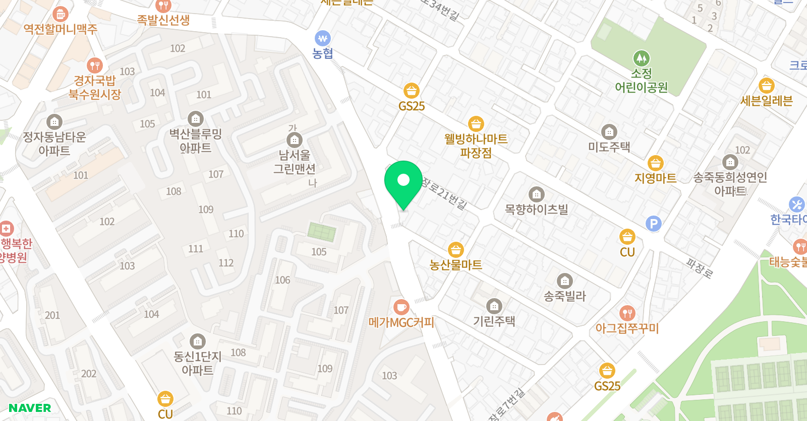 두런 영어학원 위치