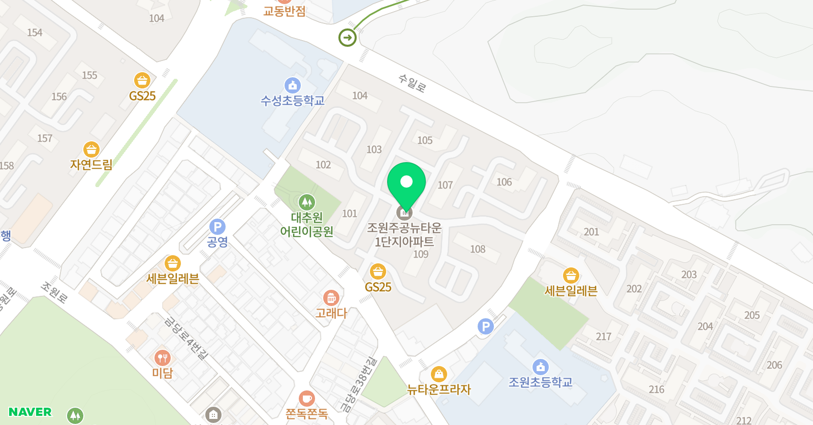 푸르넷 공부방 박쌤푸르넷 조원 위치