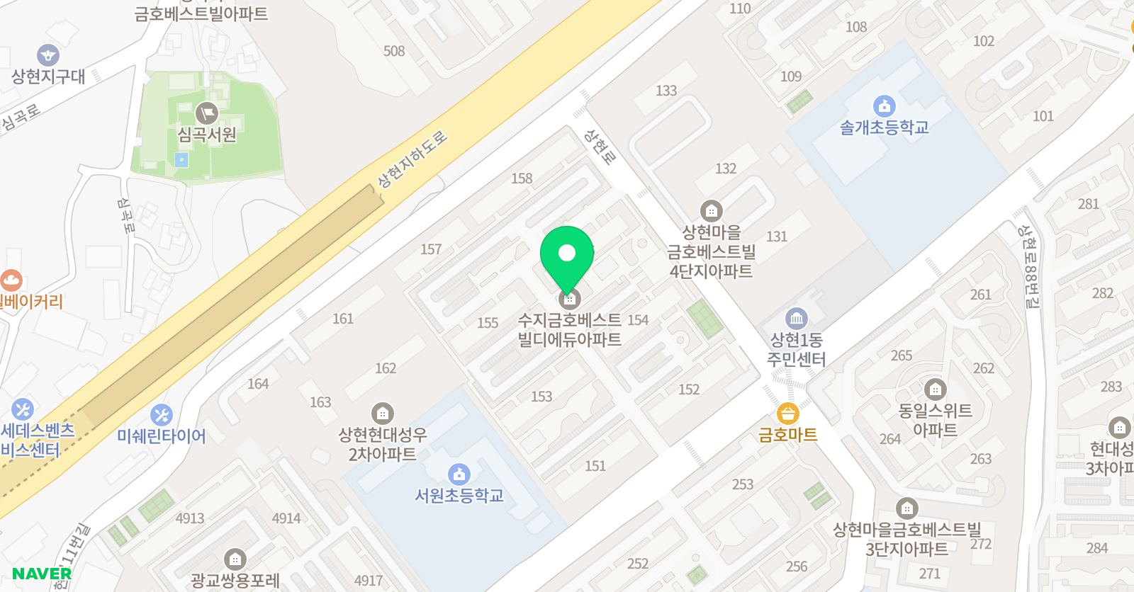 기탄사고력교실 상현금호베스트빌점 위치
