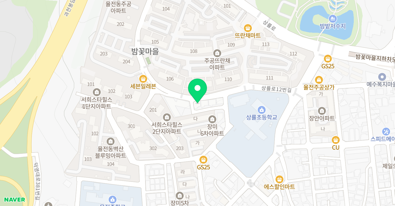 스마트해법수학 박샘수학학원 위치