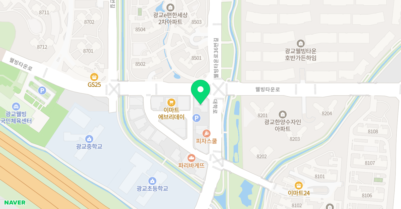 아발론랭콘 리틀녹지원 어학원 광교캠퍼스 위치