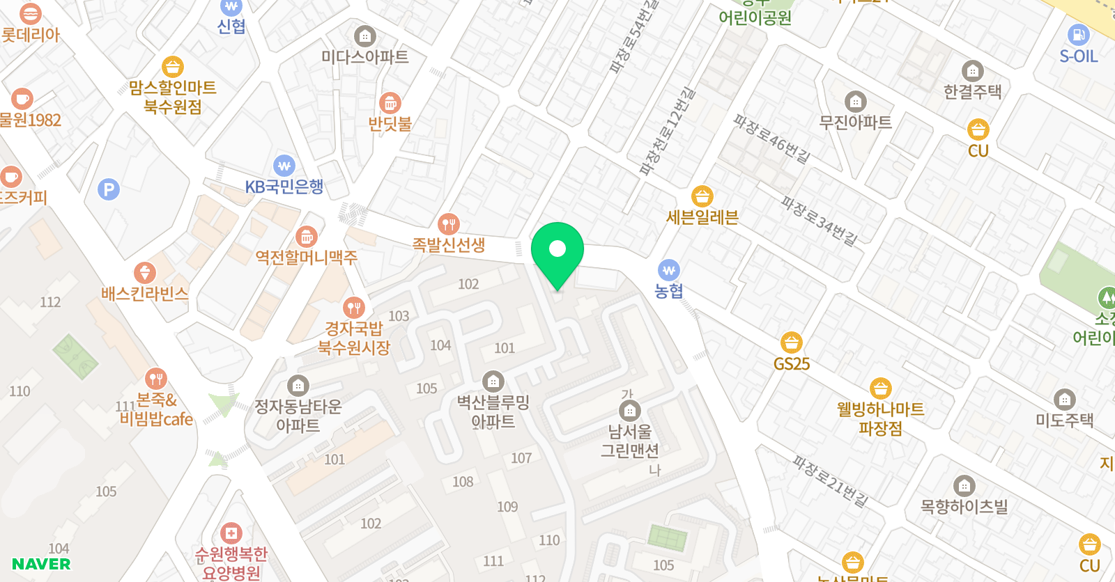 참소리나무 음악교습소 위치