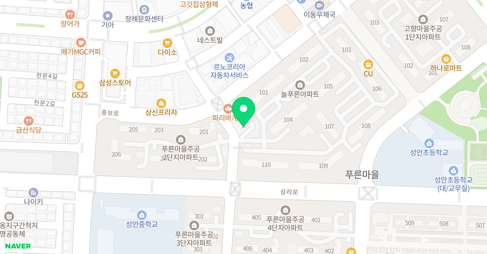 하모니 음악학원 위치