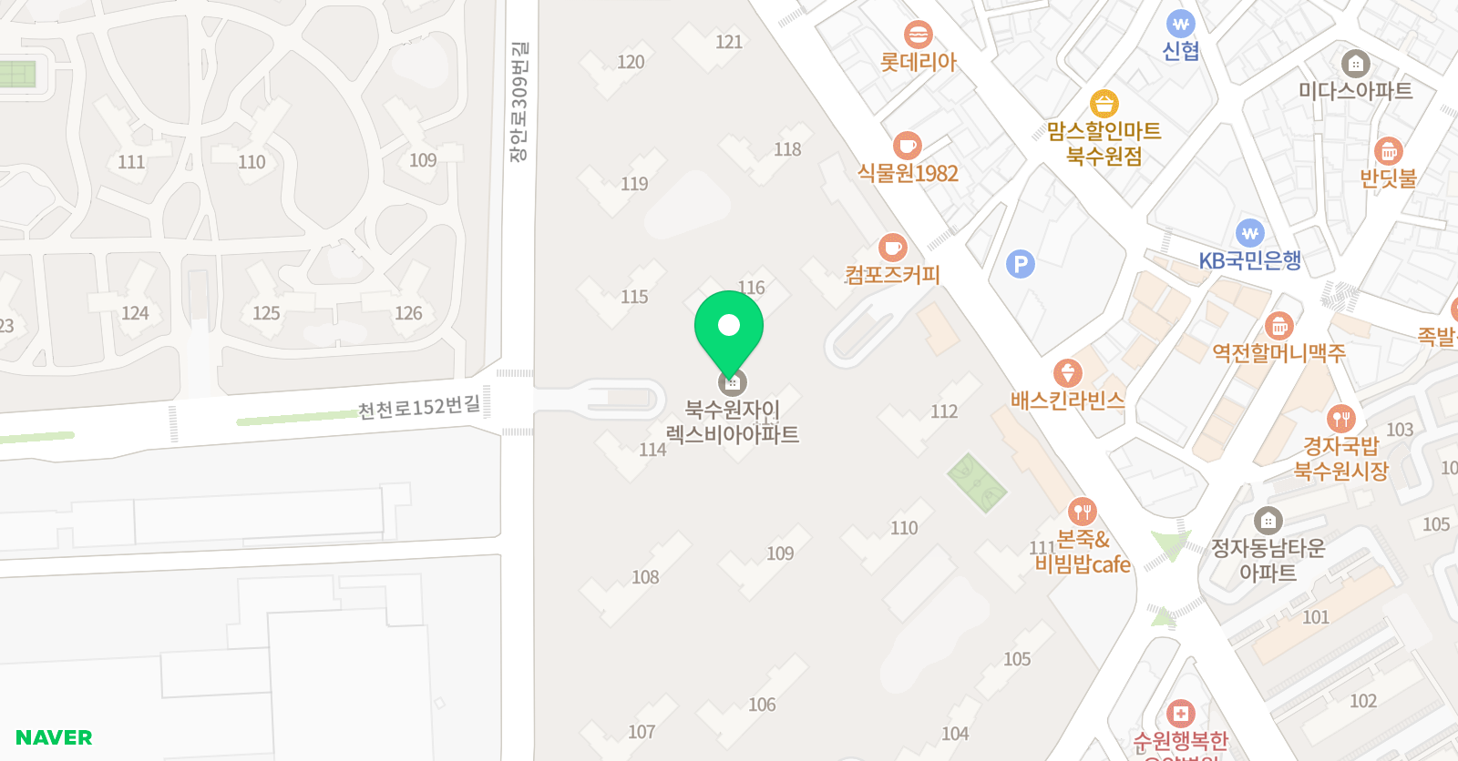 딱풀리는 수학 북수원자이렉스비아점 위치